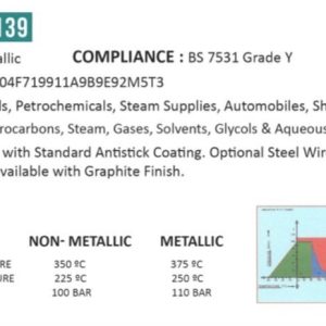 NON-ASBESTOS GASKET SHEET – METALLIC & NON-METALLIC – AF139 – SPITMAAN
